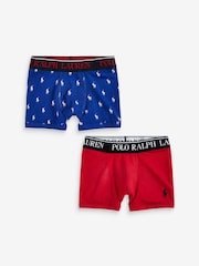 Mornarica - Polo Ralph Lauren deški komplet 2 raztegljivih bokseric z logotipom - Slika 1 iz 3