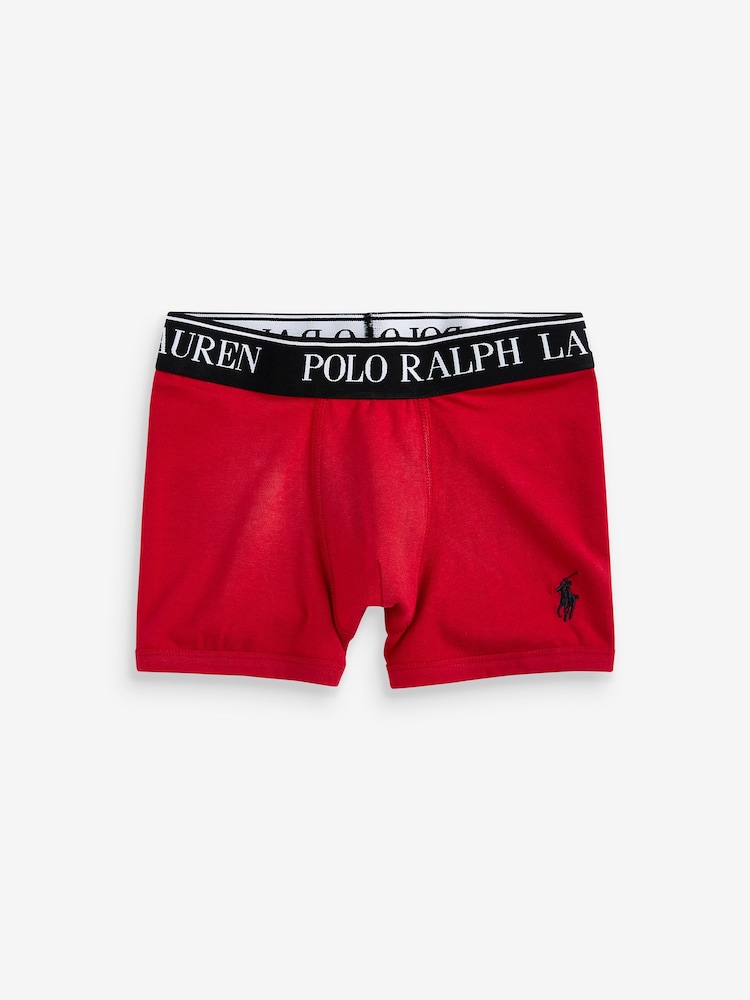 Mornarica - Polo Ralph Lauren deški komplet 2 raztegljivih bokseric z logotipom - Slika 3 iz 3