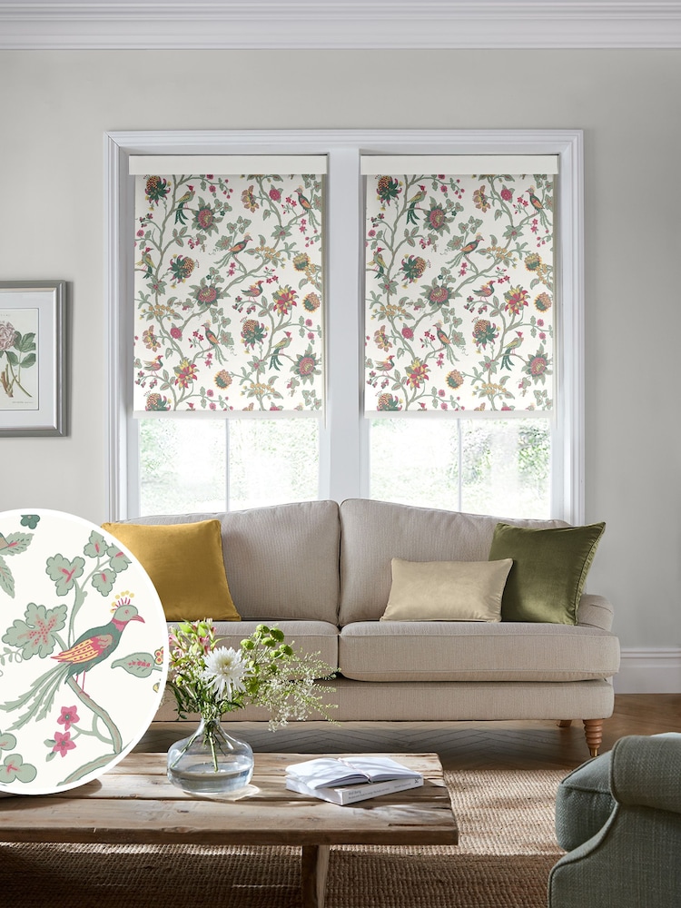 Laura Ashley Peony Green Emperor Made To Measure Roller Blind - Image 1 of 6