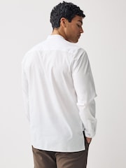 White Regular Fit Short Cotton Kurta - Image 3 of 6