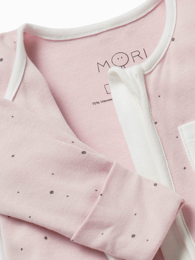 MORI Viscose Cotton Blend 2 Way Zip Sleepsuit - Image 4 of 5