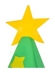 Homcom Green Outdoor 7ft Inflatable Santa Snowman Christmas Tree Decor - Image 3 of 5