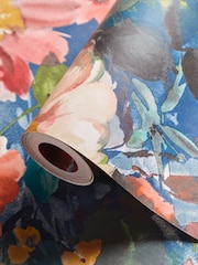 Clarke & Clarke Midnight Tahiti Exotica 10M Wallpaper - Image 2 of 3