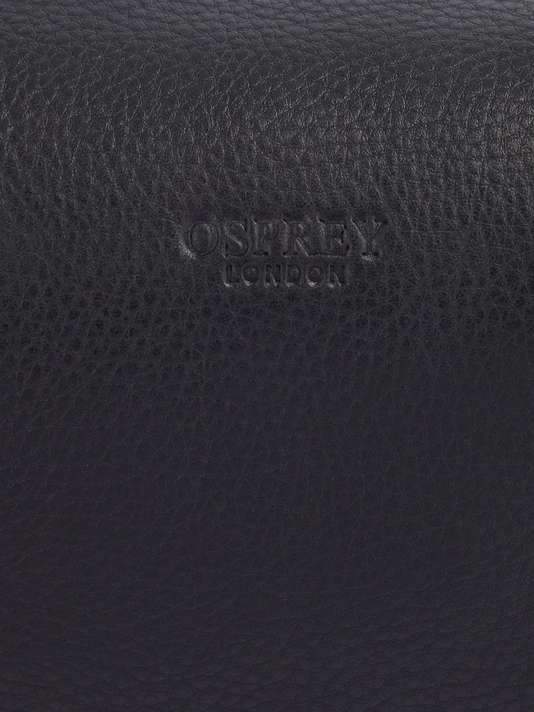 OSPREY LONDON Black The Kelso Leather Washbag - Image 4 of 4