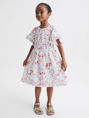 Reiss Multi Jeanie 4-9 yrs Print Midi Dress - Image 1 of 7