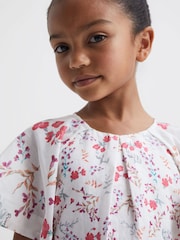 Reiss Multi Jeanie 4-9 yrs Print Midi Dress - Image 4 of 7