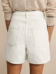 White Patch Pocket Detail Denim Shorts - Image 5 of 6