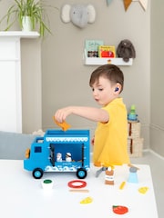 JoJo Maman Bébé Blue Wooden Fish & Chip Van - Image 2 of 7