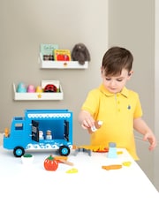 JoJo Maman Bébé Blue Wooden Fish & Chip Van - Image 3 of 7