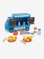JoJo Maman Bébé Blue Wooden Fish & Chip Van - Image 4 of 7