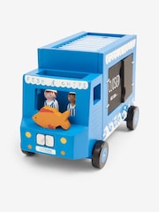 JoJo Maman Bébé Blue Wooden Fish & Chip Van - Image 5 of 7