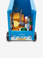 JoJo Maman Bébé Blue Wooden Fish & Chip Van - Image 7 of 7