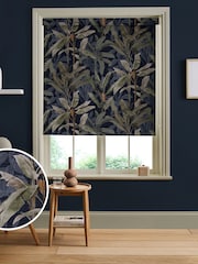 Graham & Brown Black Borneo Made to Measure Roller Blind - Image 1 of 6