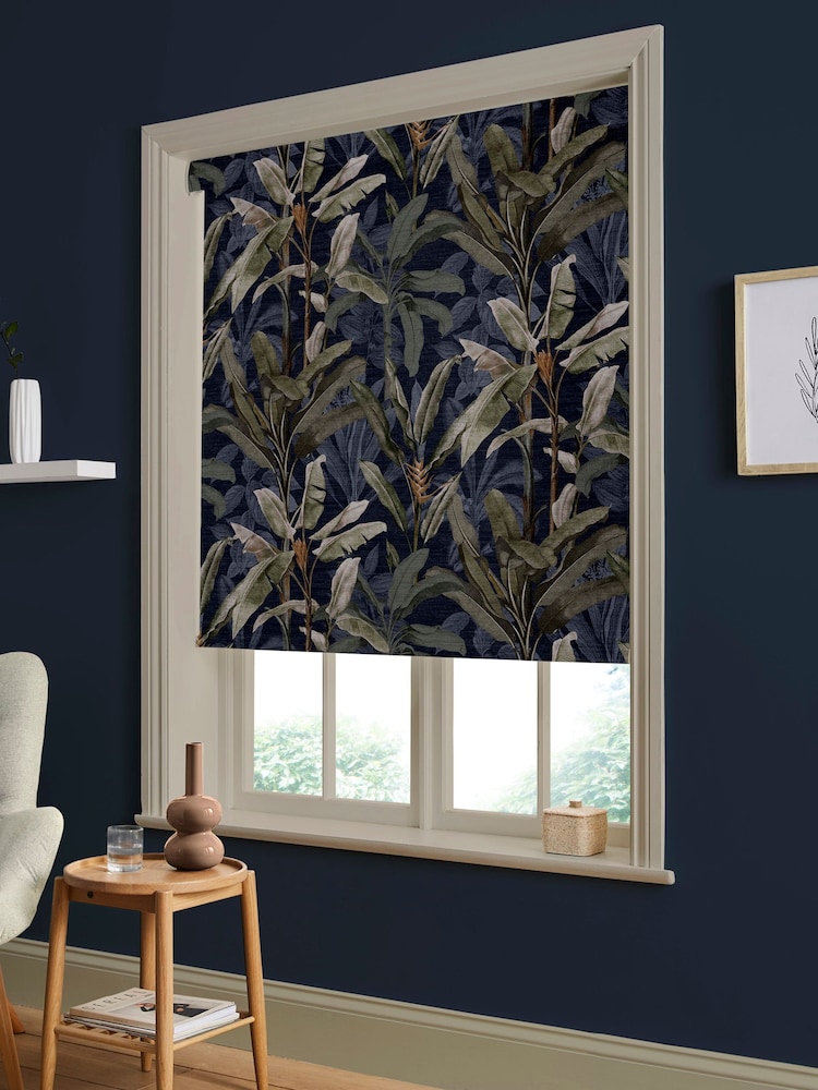 Graham & Brown Black Borneo Made to Measure Roller Blind - Image 2 of 6