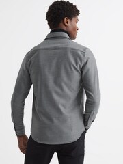 Reiss Black Roche Dogtooth Check Overshirt - Image 5 of 5