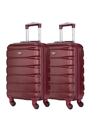 Flight Knight EasyJet Overhead 55x35x20cm Hard Shell Cabin Carry On Case Suitcase Set Of 2 - Image 1 of 7
