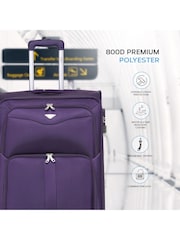 Flight Knight Medium Softcase Lightweight Check-In Suitcase With 4 Wheels - Image 3 of 6