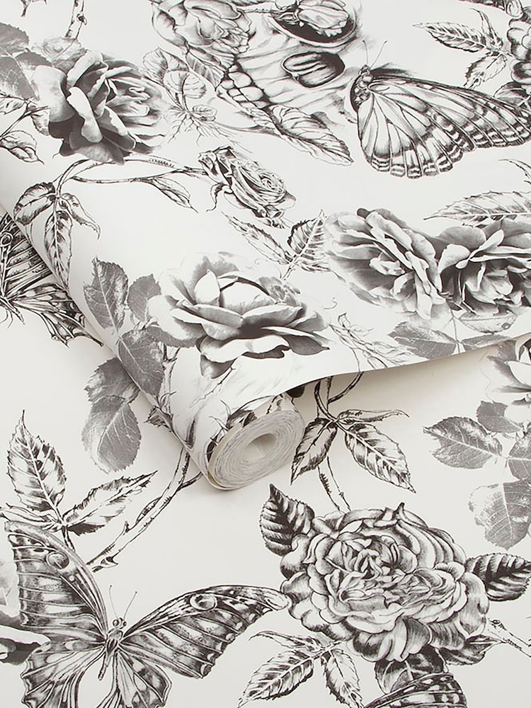 Graham & Brown Black Skull Roses 10M Wallpaper - Image 3 of 3