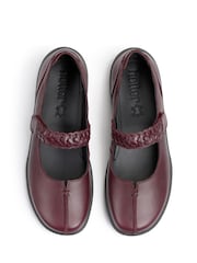 Hotter Burgundy Extra Wide Fit Shake II Touch Fastening Leather Shoes - Image 3 of 4