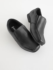Black Standard Fit (F) School Leather Loafers - Image 3 of 5