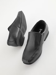 Black Standard Fit (F) School Leather Loafers - Image 4 of 5