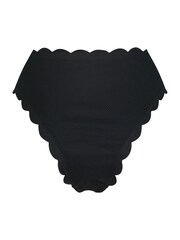 Hunkemöller Black Scallop High Leg Bikini Bottoms - Image 5 of 5