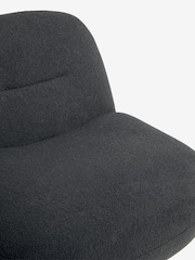 Soft Cosy Boucle Black Otis Swivel Accent Chair - Image 6 of 8