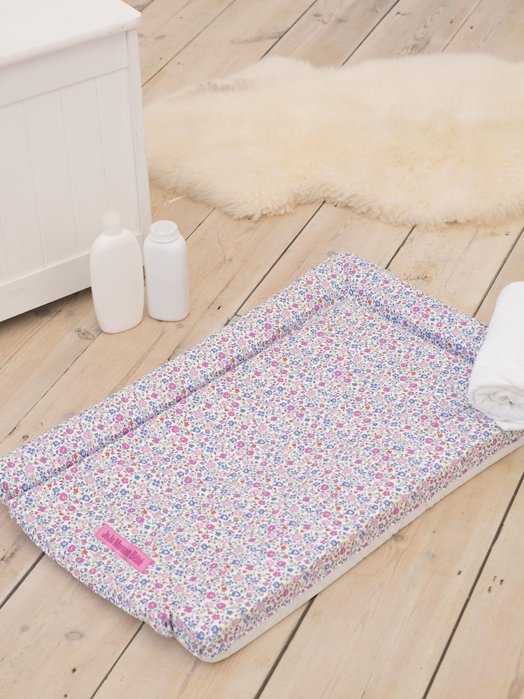 JoJo Maman Bébé Pink Ditsy Floral Baby Changing Mat - Image 2 of 2