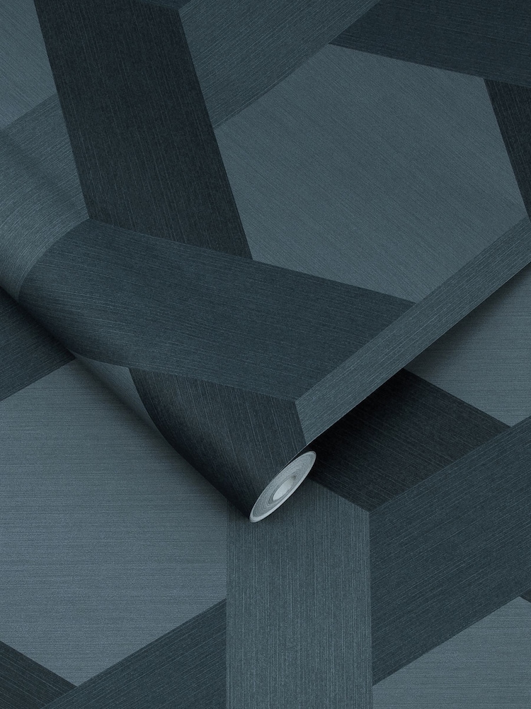 Graham & Brown Blue Fractal 10M Wallpaper - Image 3 of 3 Graham & Brown Blue Fractal 10M Wallpaper - Image 3 of 3