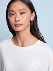 Ultimate White 3/4 Length Sleeve 100% Cotton T-Shirt - Image 4 of 5