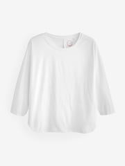 Ultimate White 3/4 Length Sleeve 100% Cotton T-Shirt - Image 5 of 5