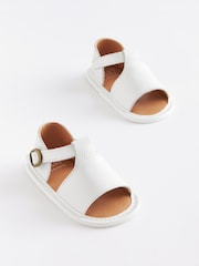 White Leather Baby Sandals (0-24mths) - Image 1 of 3