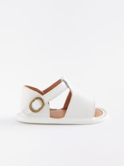White Leather Baby Sandals (0-24mths) - Image 2 of 3