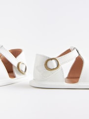 White Leather Baby Sandals (0-24mths) - Image 3 of 3