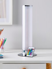 glow Chrome Galaxy Cylinder Table Lamp - Image 2 of 7