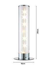 glow Chrome Galaxy Cylinder Table Lamp - Image 4 of 7