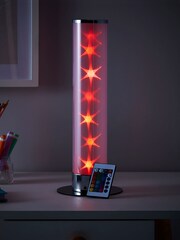 glow Chrome Galaxy Cylinder Table Lamp - Image 6 of 7