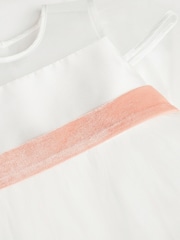 Monsoon Cream Baby Velvet Bow Bridesmaid Dress - Image 4 of 4