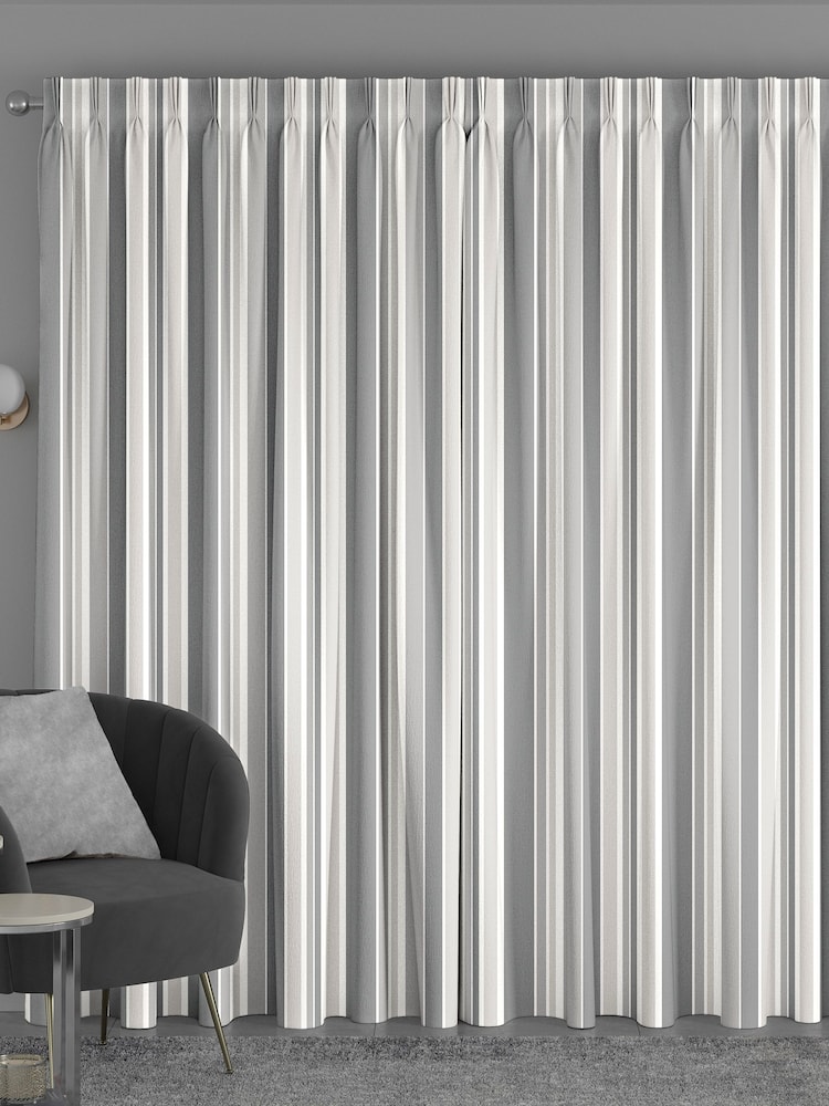 Silver Huddson Made To Measure 100% Cotton Curtains - Image 2 of 9
