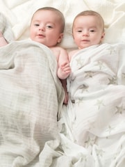 Aden & Anais Grey Essentials Muslin 100% Cotton Blankets 4 Pack - Image 3 of 5