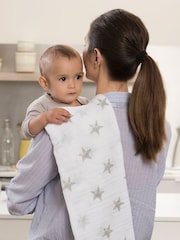 Aden & Anais Grey Essentials Muslin 100% Cotton Blankets 4 Pack - Image 4 of 5