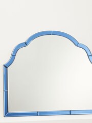 Oliver Bonas Blue Aurora Glass Curve Wall Mirror - Image 4 of 4