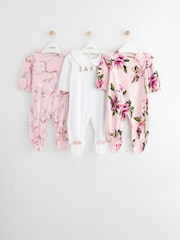 Baker by Ted Baker 100% Cotton Sleepsuits 3 Pack - Image 2 of 7