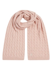 Tommy Hilfiger Розовый Шарф с узором "косичку" - Image 1 of 4