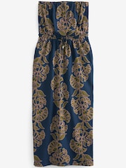Navy Floral Bandeau Midi Dress - Image 5 of 5