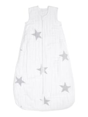aden + anais Grey uslin Multi-Layer Mid-Season 100% Cotton Sleeping Bag - Image 1 of 5