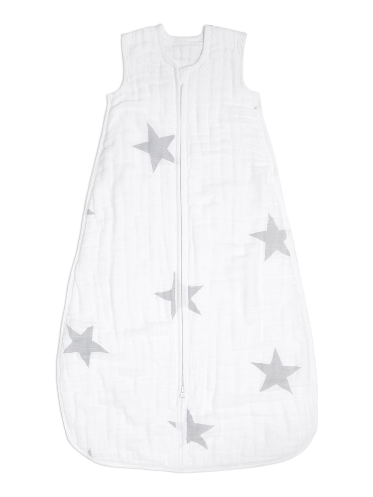 aden + anais Grey uslin Multi-Layer Mid-Season 100% Cotton Sleeping Bag - Image 1 of 5