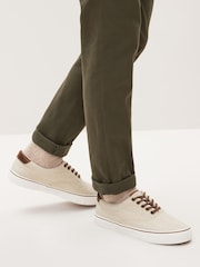 White Regular Fit Classic Canvas Pumps - Image 1 of 5