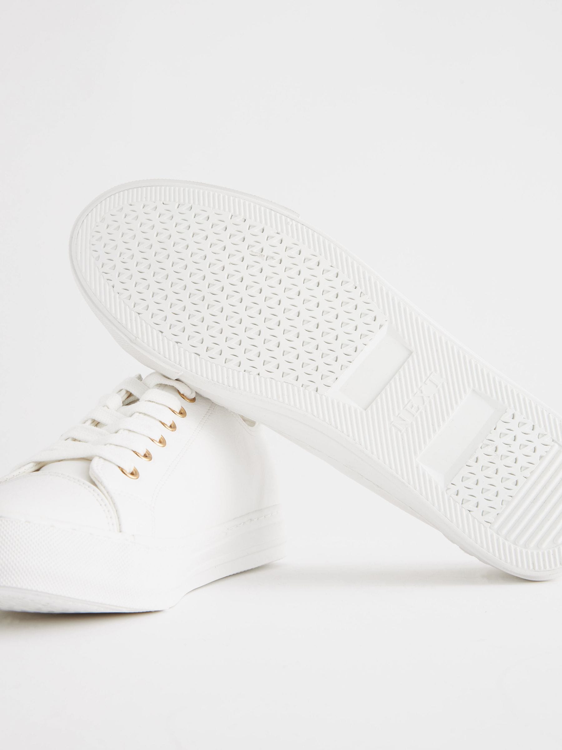Buy White Wide Fit Forever Comfort Patent Baseball Trainers from Next Australia