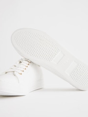 White Wide Fit Forever Comfort® Patent Baseball Trainers - Image 5 of 7